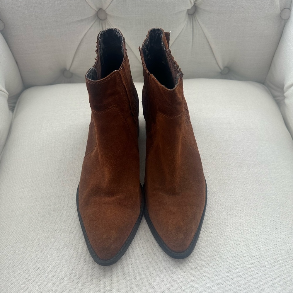KURT GEIGER Brown Tan Suede Booties - Picture 4 of 4